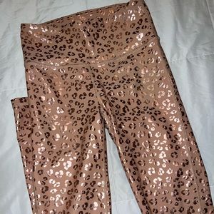 Rose Gold leopard leggings
